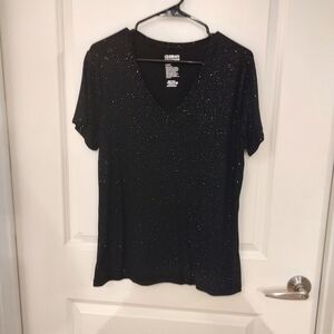 Black Sparkle Women's Top